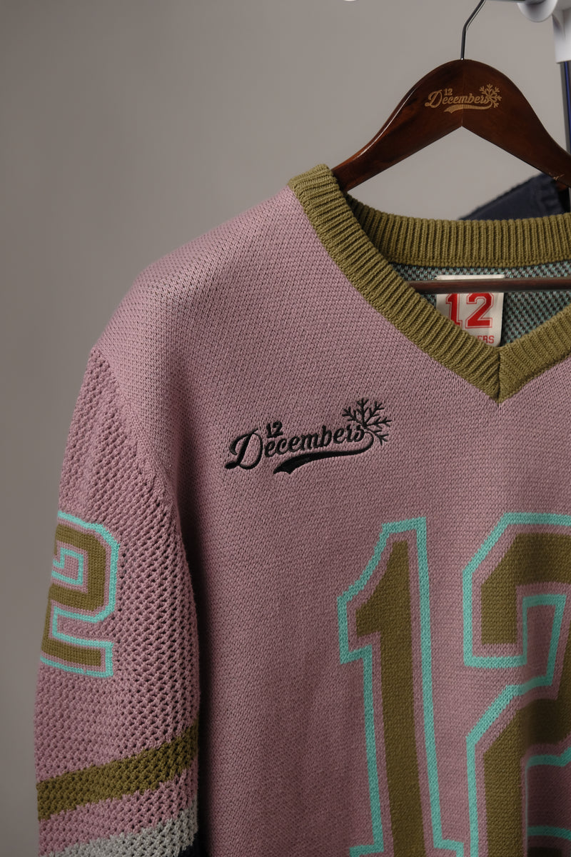 12 MAUVE KNIT HOCKEY