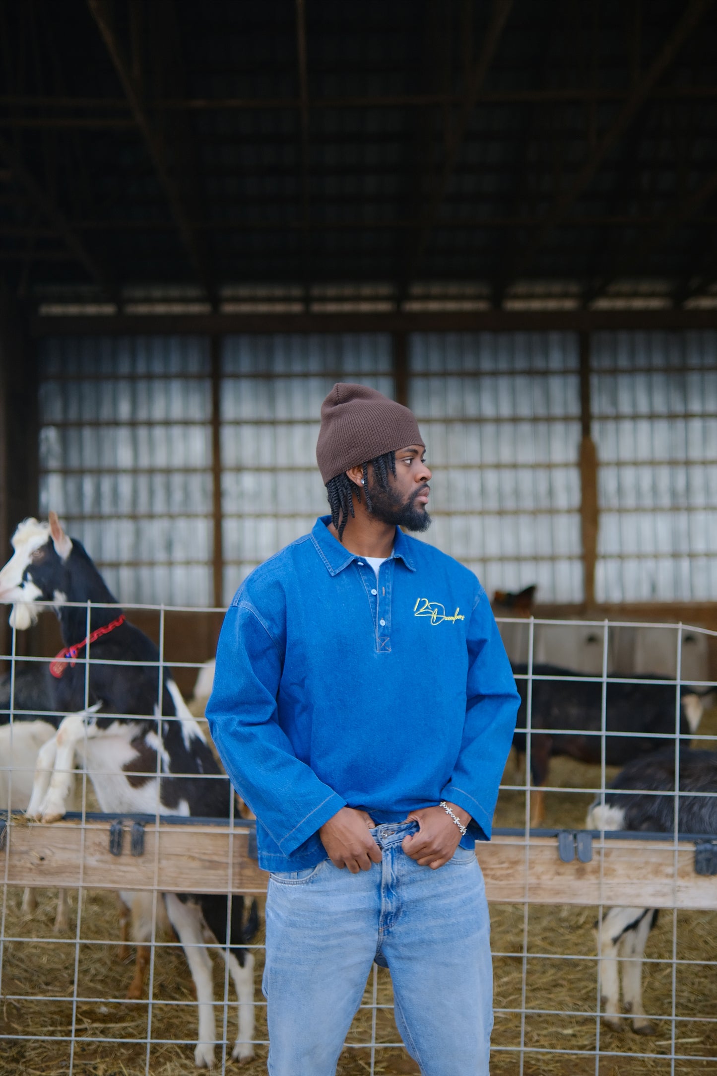 12 DENIM PULLOVER