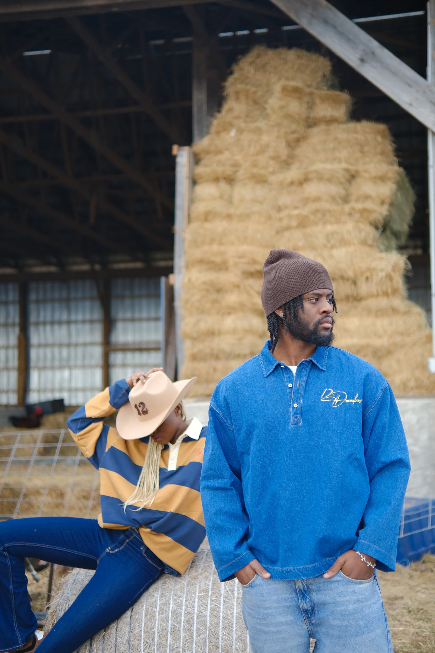 12 DENIM PULLOVER