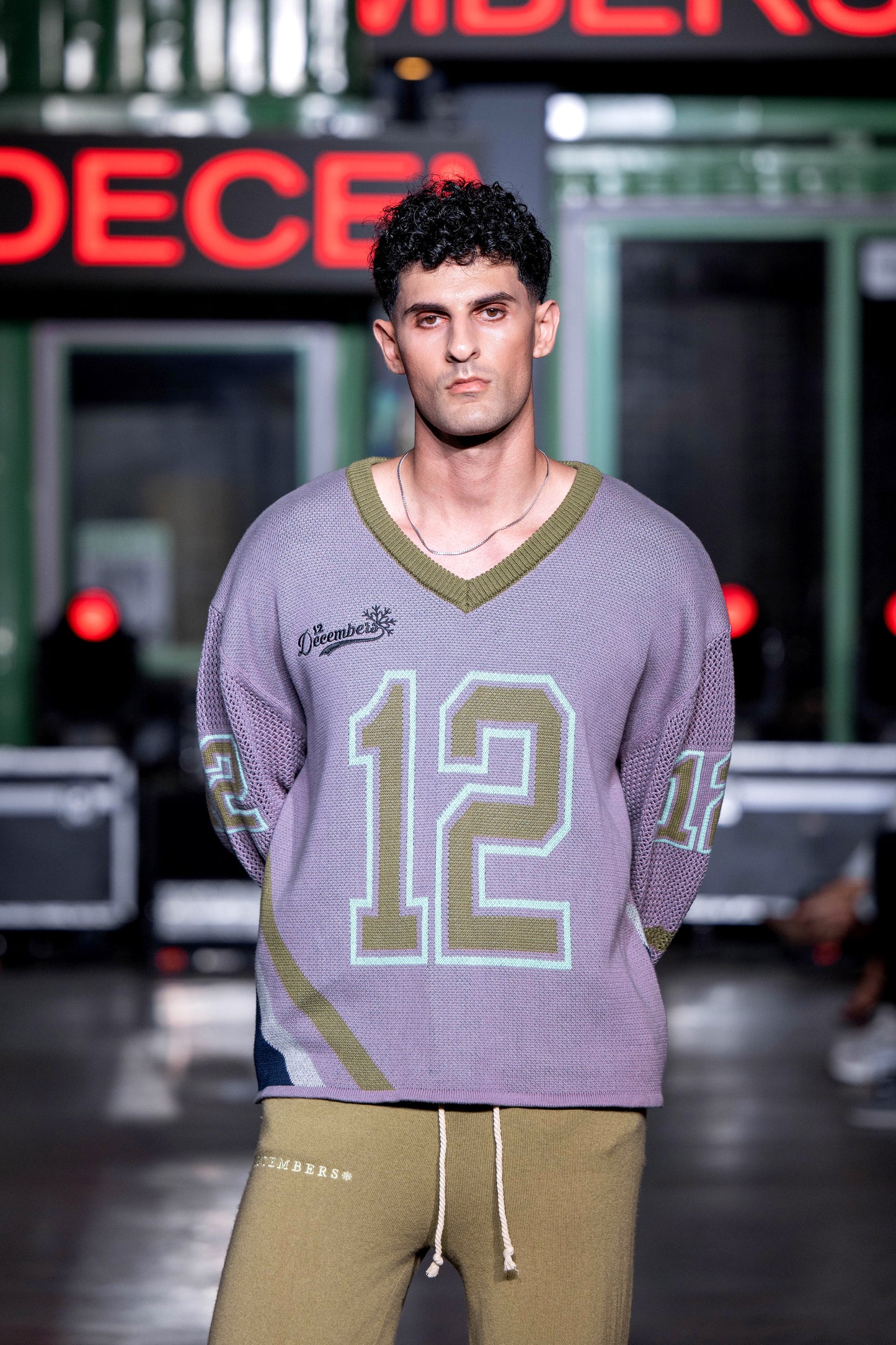 12 MAUVE KNIT HOCKEY