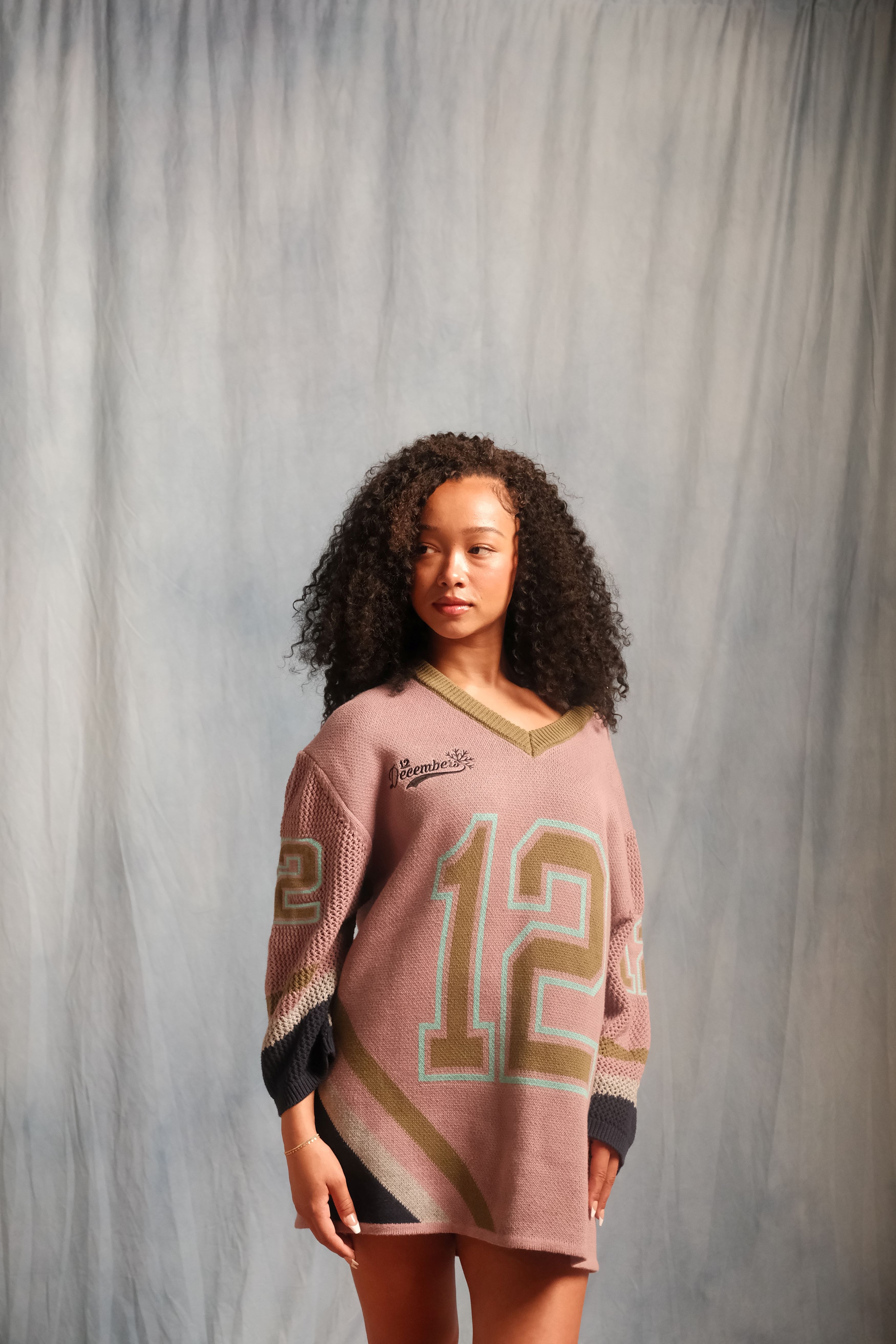 12 MAUVE KNIT HOCKEY